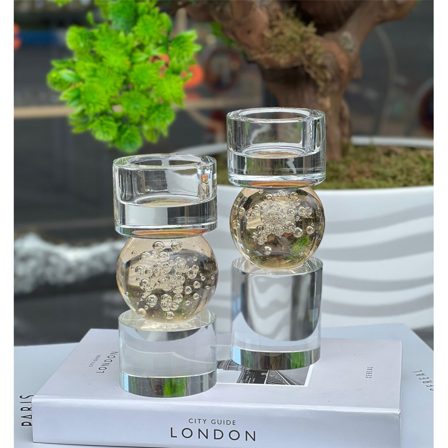 SİLİNDİR KABARCIK MODERN ŞAMDAN AMBER