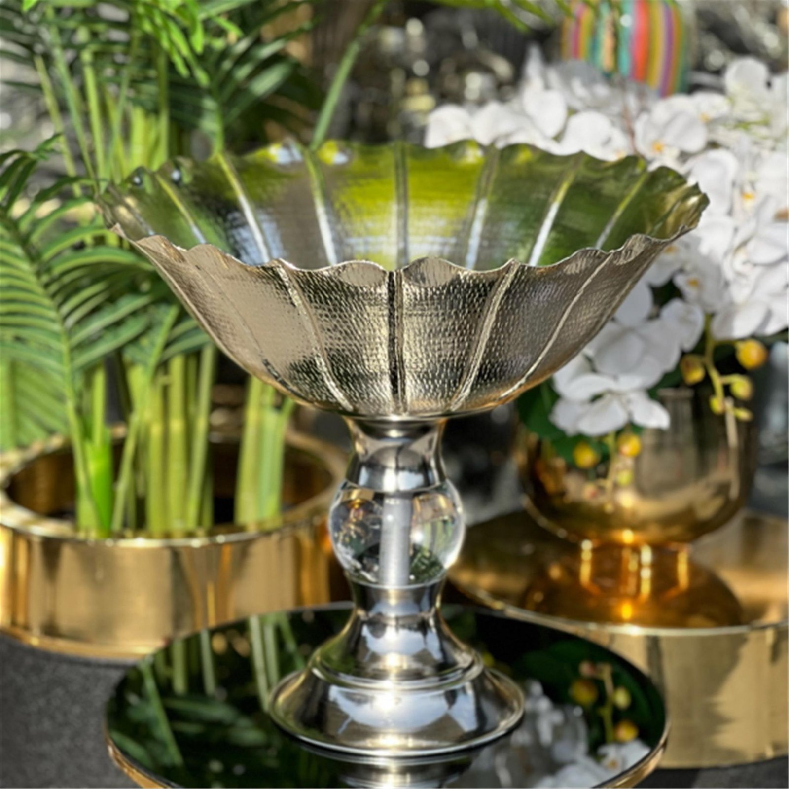 42X40CM KOMPLE PİRİNÇ MEYVELİK GÜMÜŞ