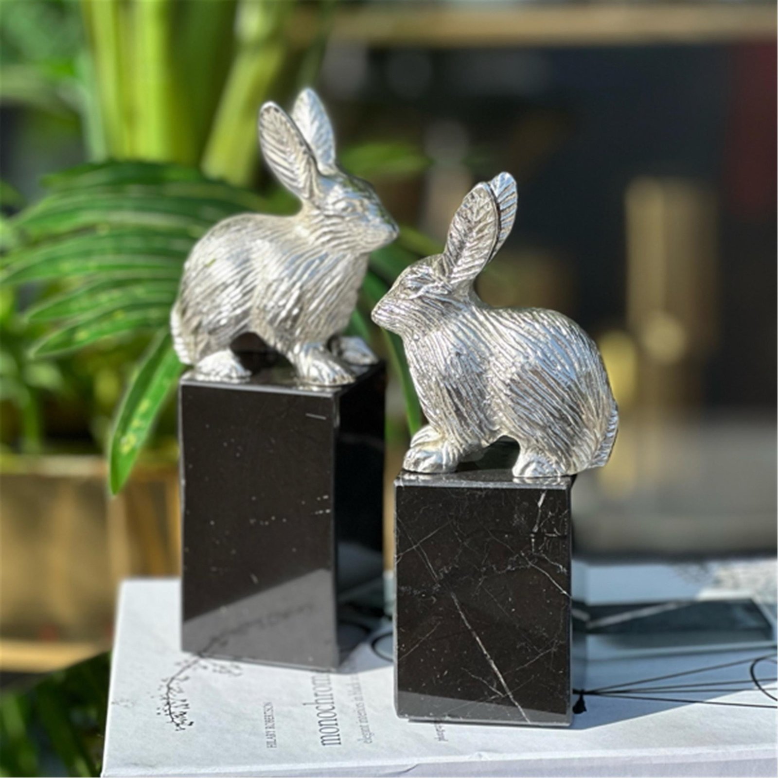 2 Lİ TAVŞAN DEKOR GÜMÜŞ