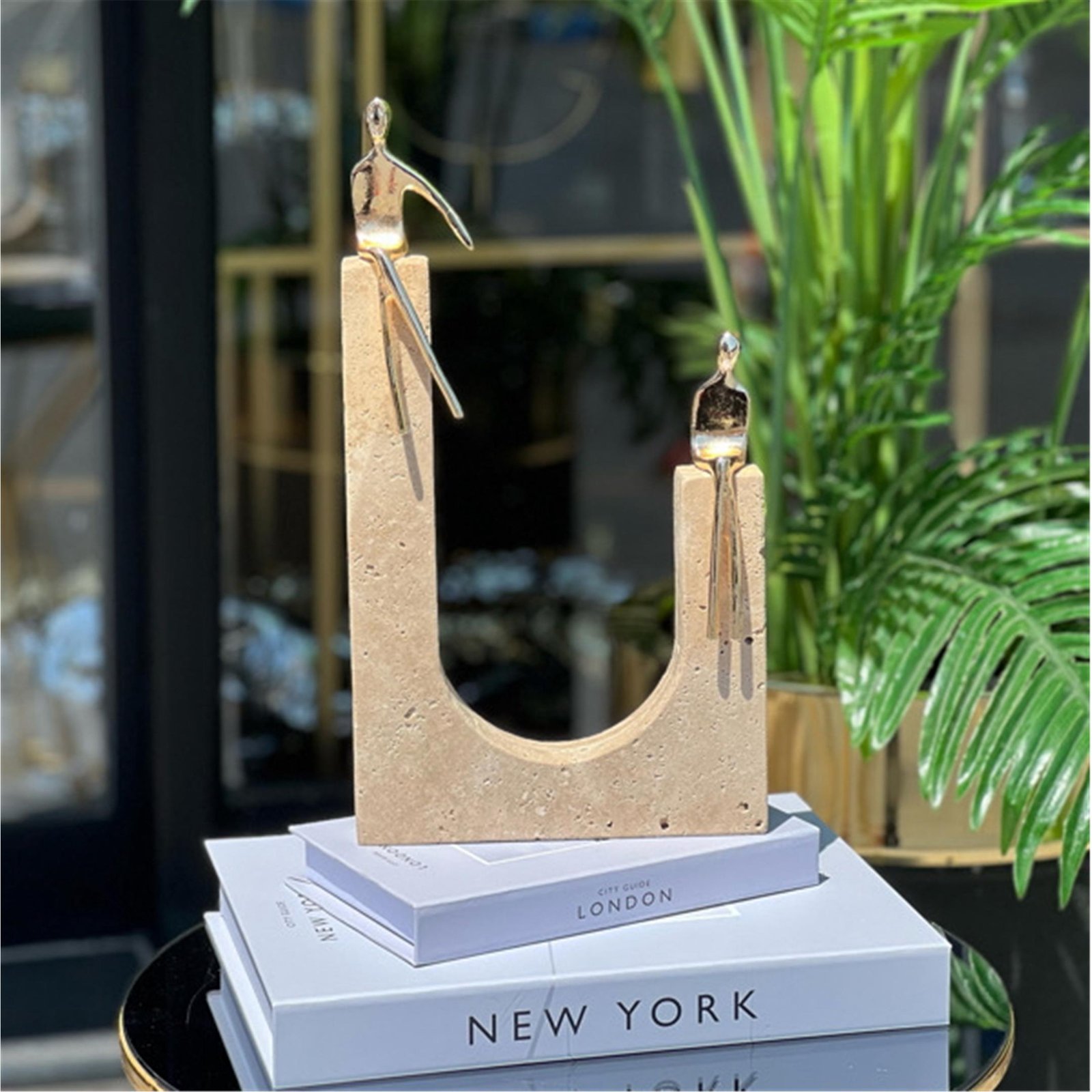 TRAVERTEN L DEKOR (ALTIN RENK ADAM)