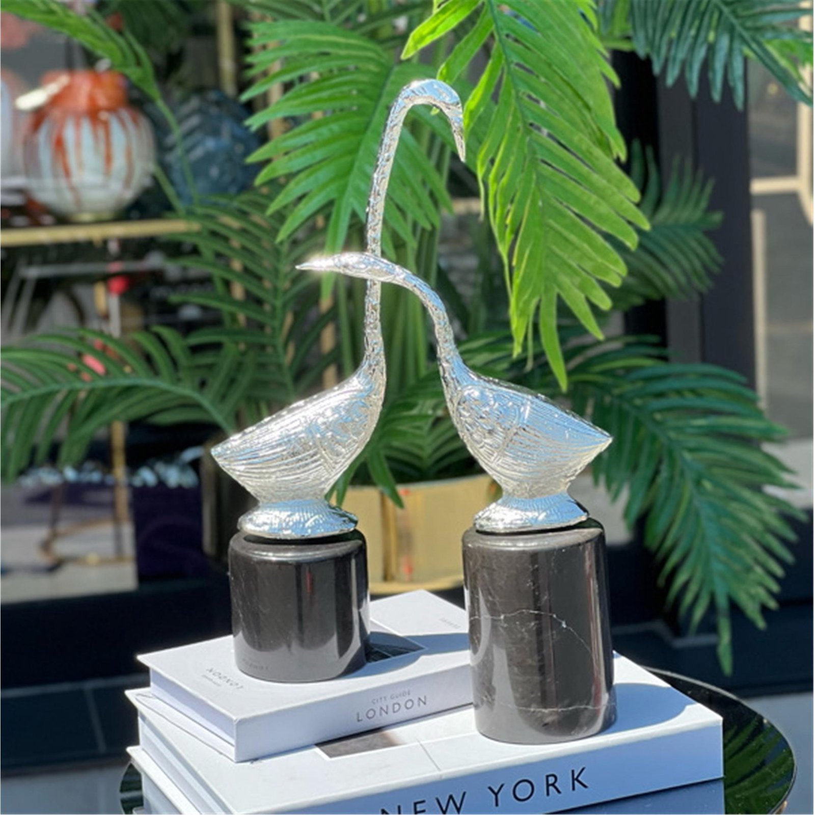 2 Lİ KUĞU DEKOR GÜMÜŞ