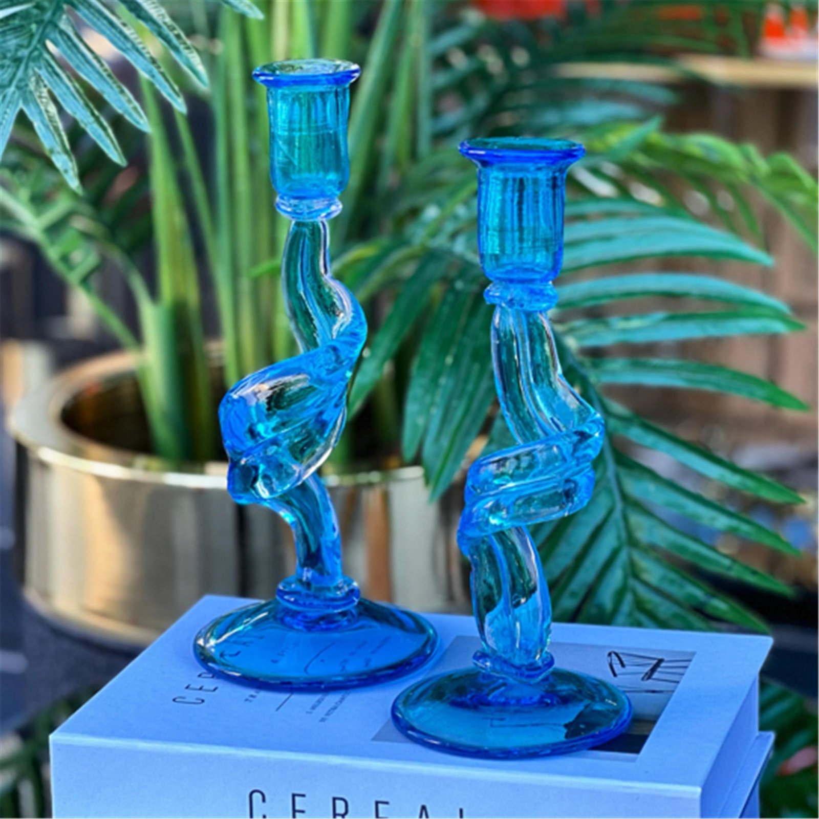 23 CM KIRIK MUM CAM AKSESUAR MAVİ