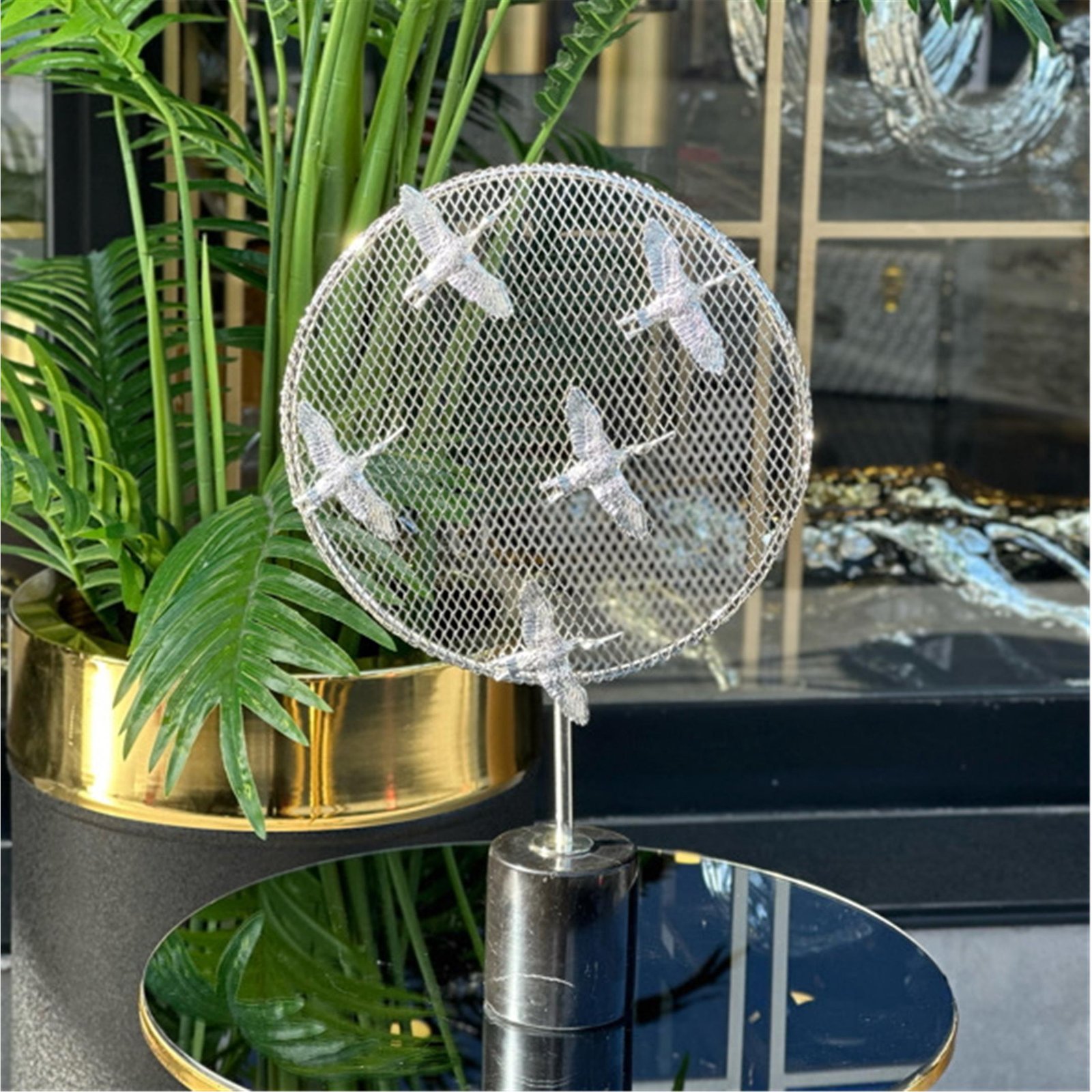 LEYLEKLİ RAKET OBJE GÜMÜŞ