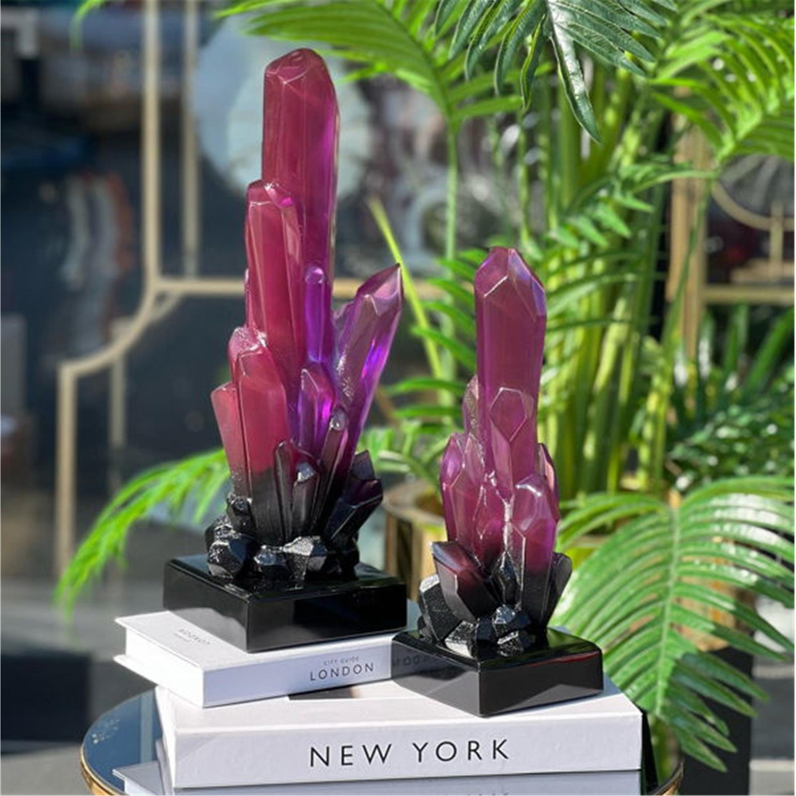 REÇİNE 2 Lİ BUZ KRİSTAL MOR