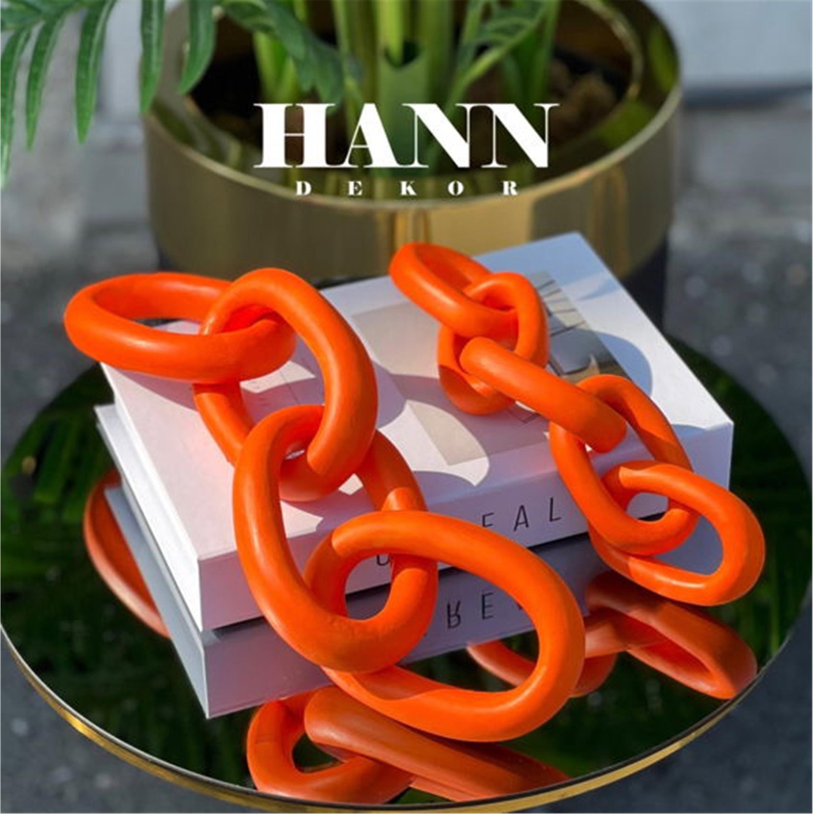 BÜYÜK SERAMİK ZİNCİR TURUNCU