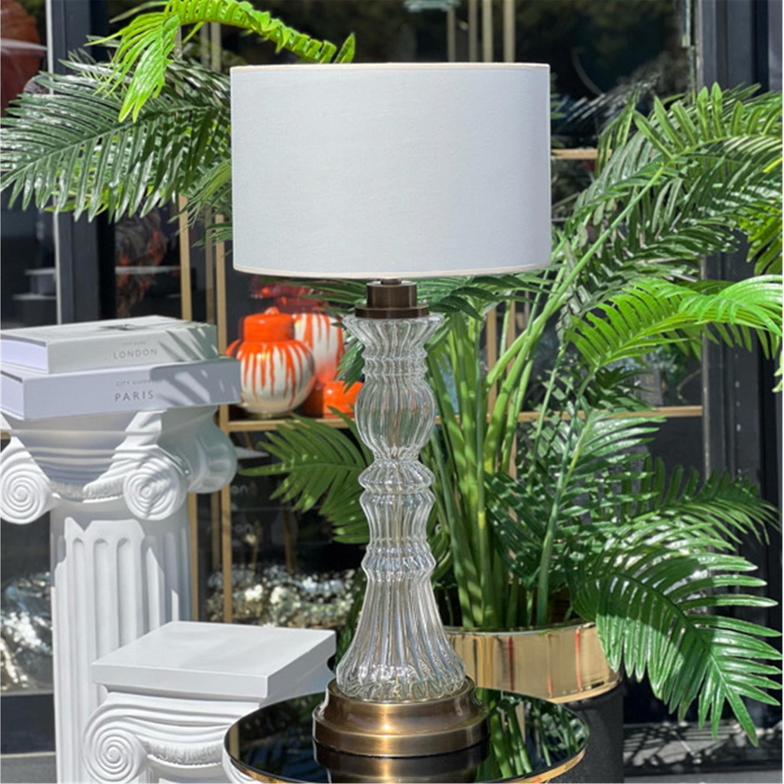 ŞEFFAF BOĞUMLU ESKİTME ABAJUR