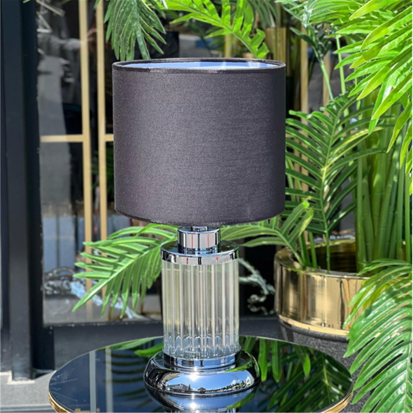 GÜMÜŞ BORU CAM ABAJUR