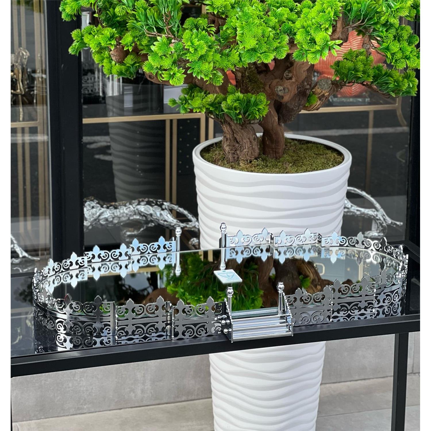 ARMA 75CM MERDİVENLİ TEPSİ GÜMÜŞ