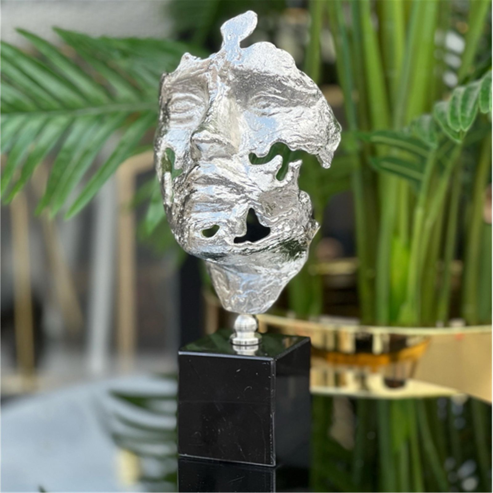 YÜZ HEYKEL MASK GÜMÜŞ