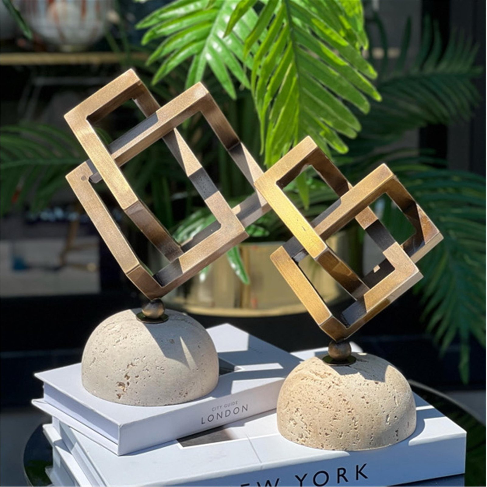 GEOMETRİK DEKOR 2 Lİ SET ESKİTME