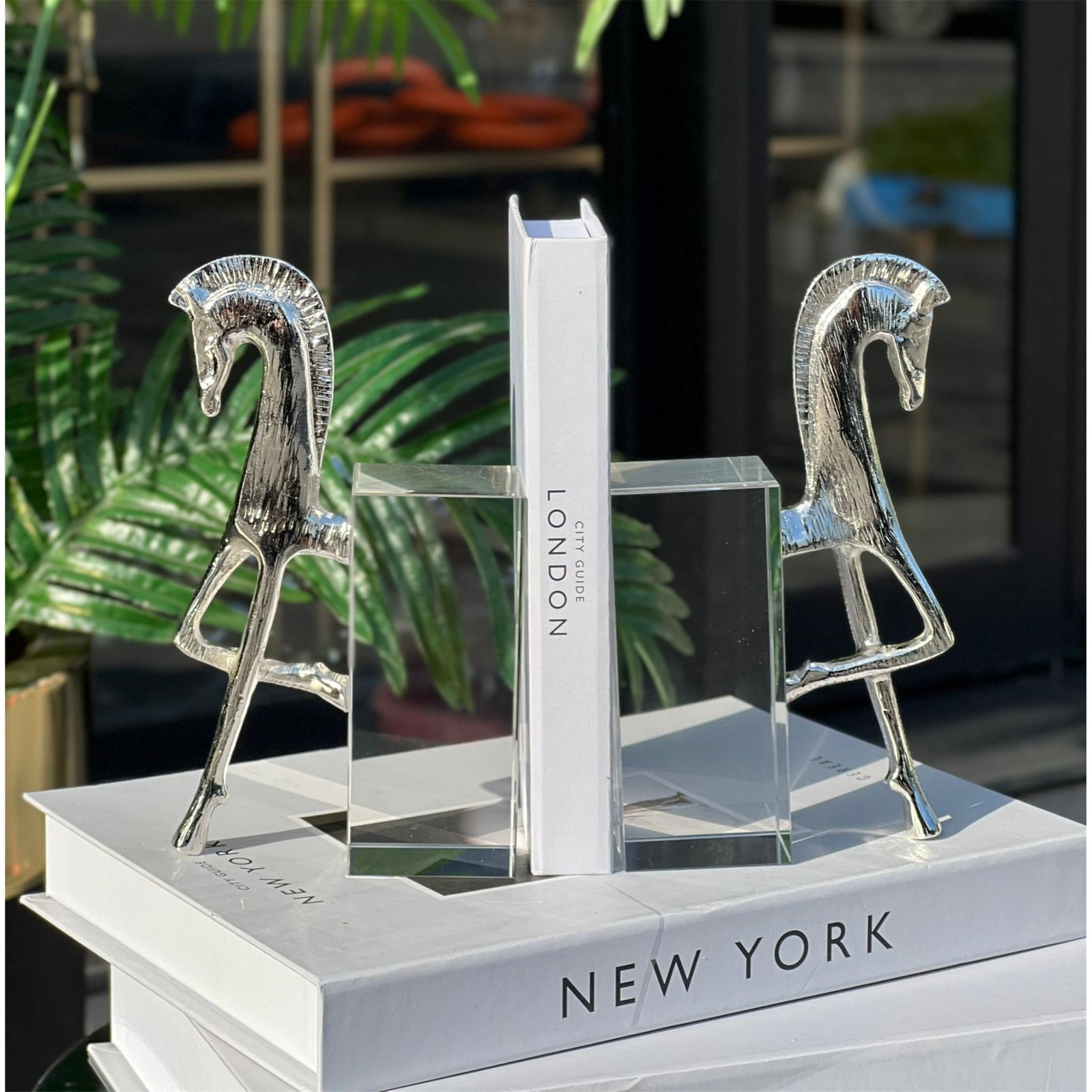 TRUVA KRİSTAL KİTAP TUTUCU GÜMÜŞ