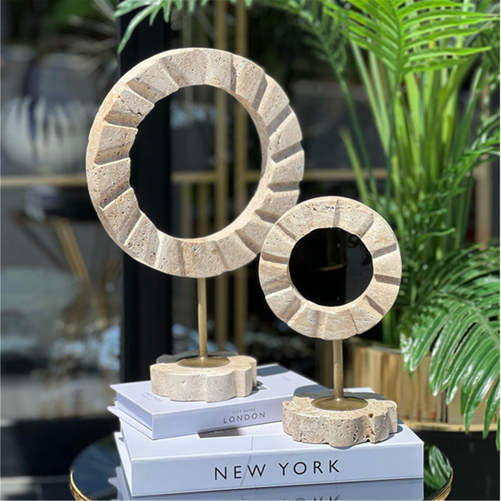 TRAVERTEN DÜMEN DEKOR SET