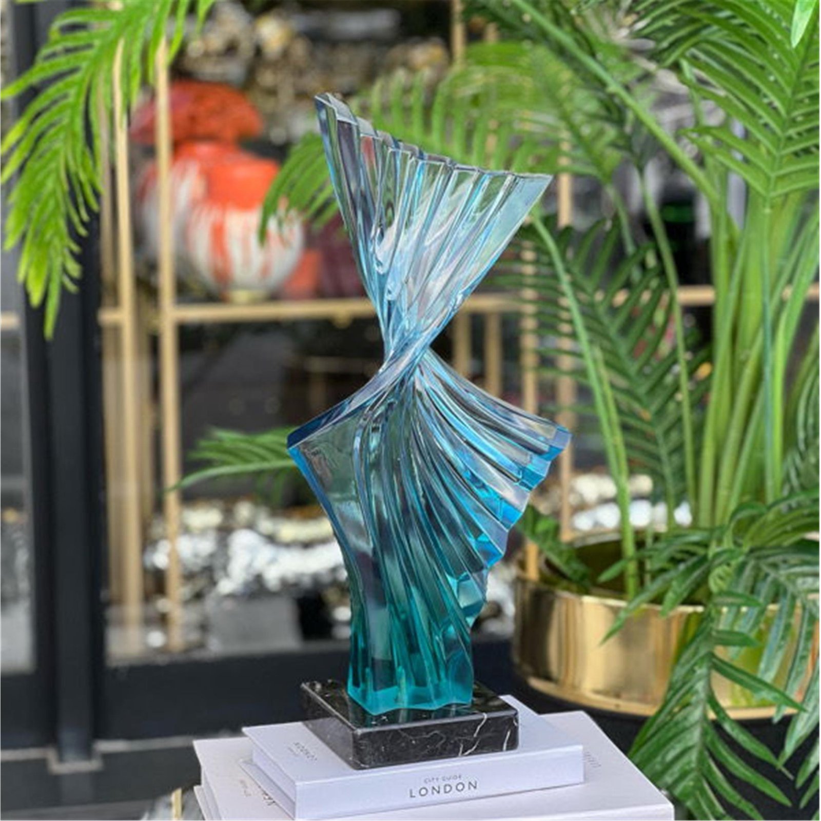 REÇİNE SOYUT HEYKEL SU YEŞİLİ