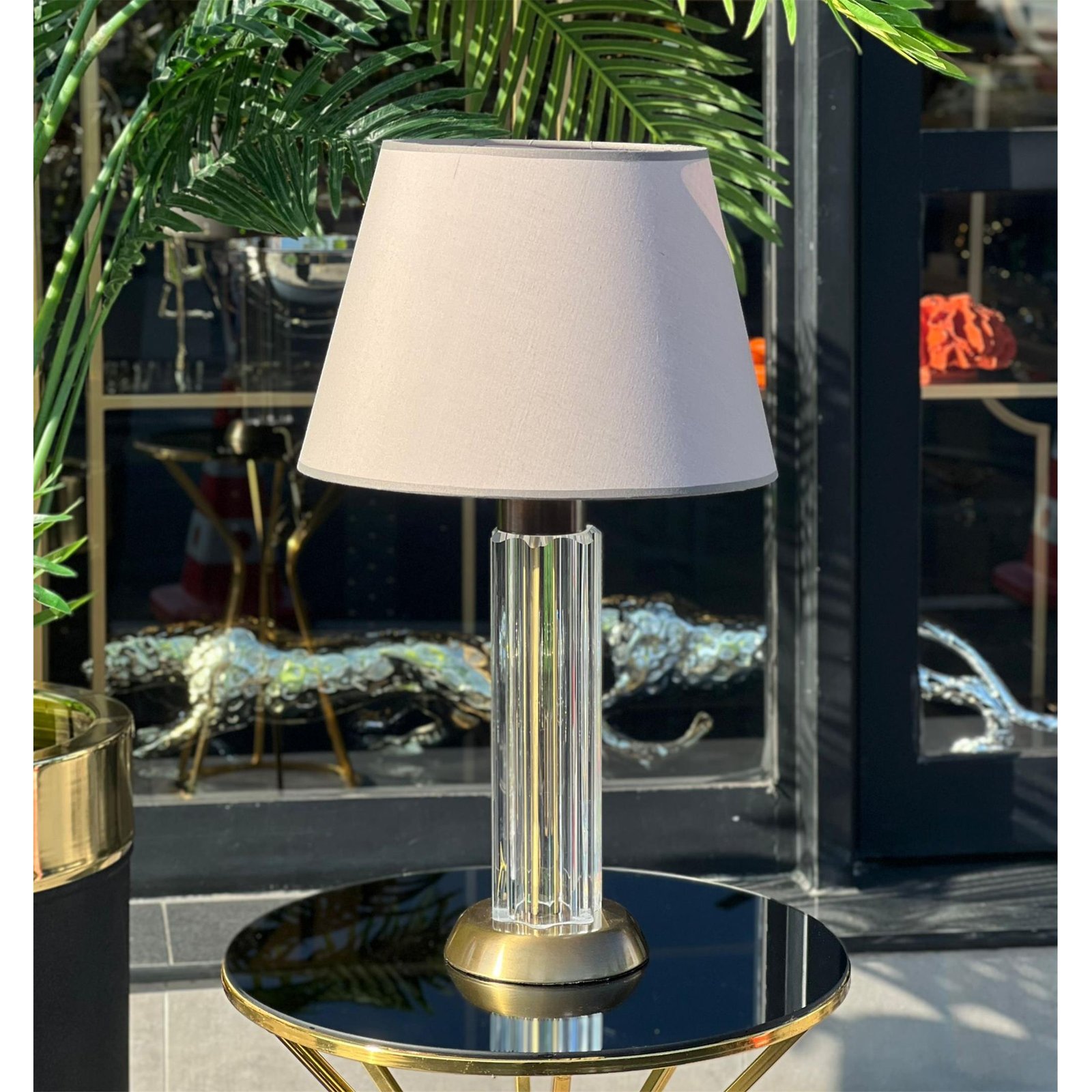 KRİSTAL CAMLI ABAJUR 53CM ESKİTME