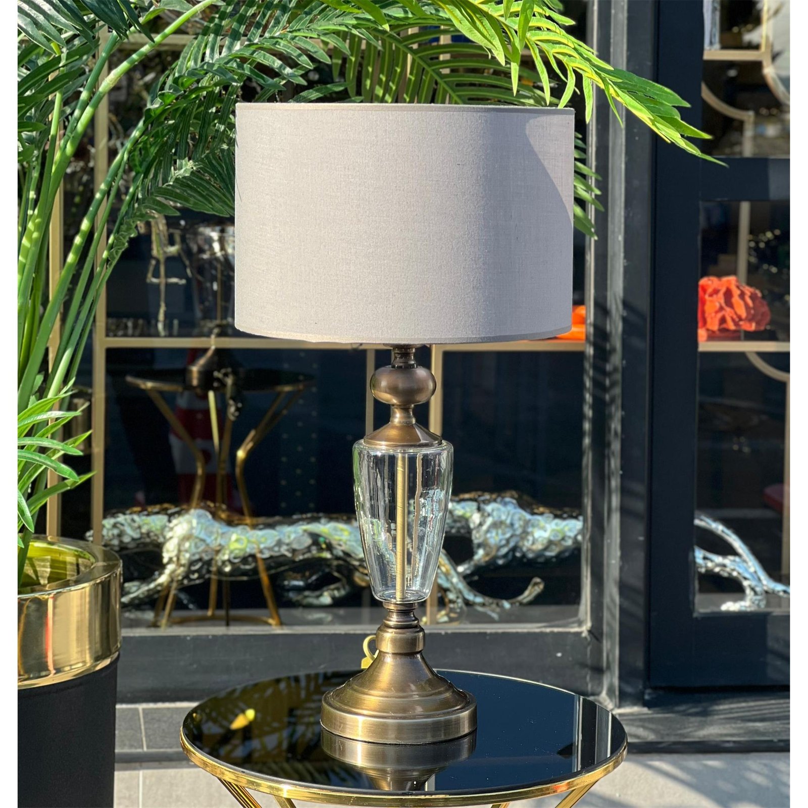 HUNİ ŞEFFAF CAM ABAJUR ESKİTME