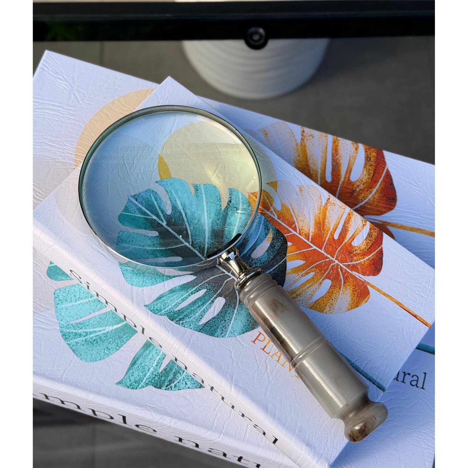 BEYAZ KEMİK GÜMÜŞ BÜYÜTEÇ 21205