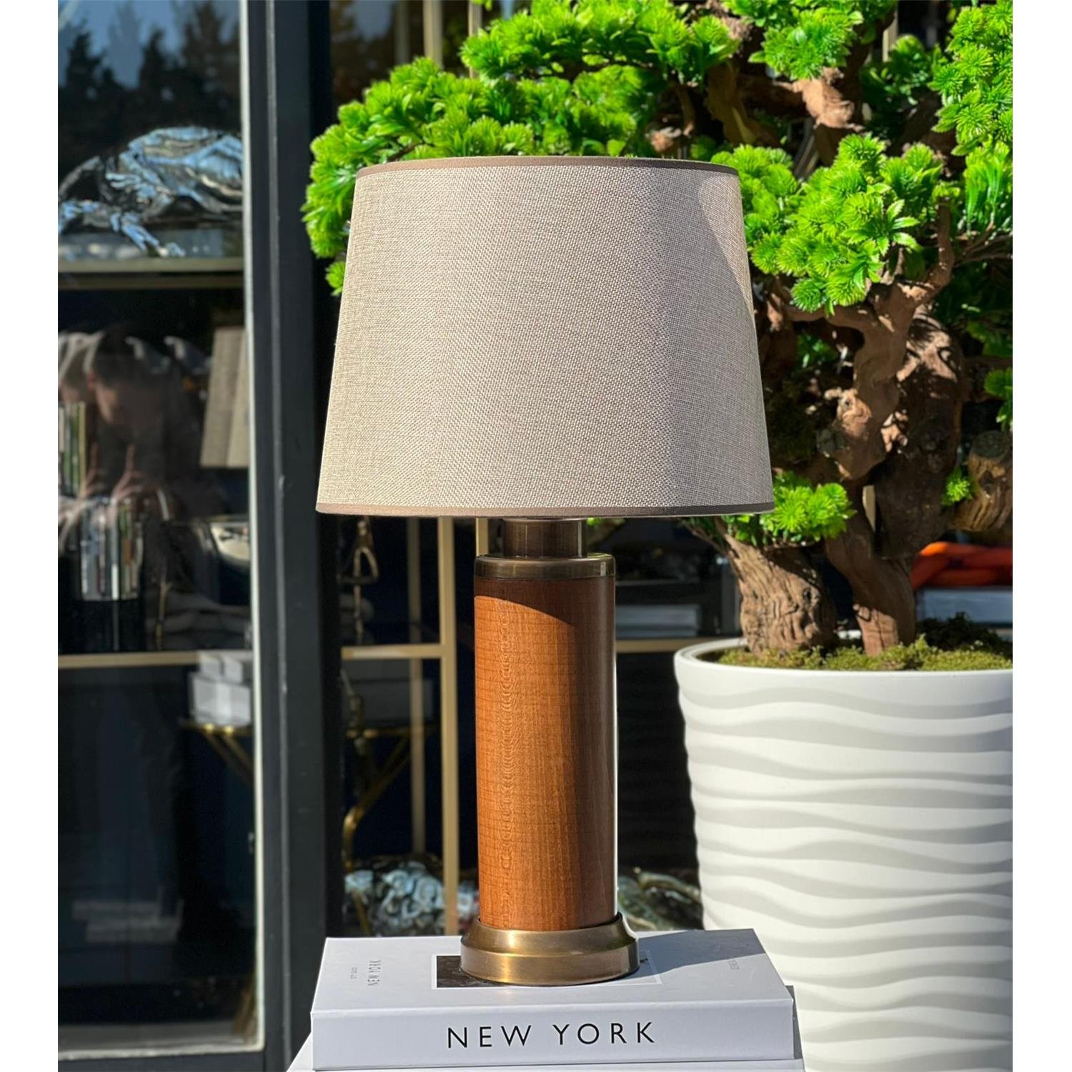 AHŞAP BOHEM DÜZ SİLİNDİR ABAJUR ESKİTME