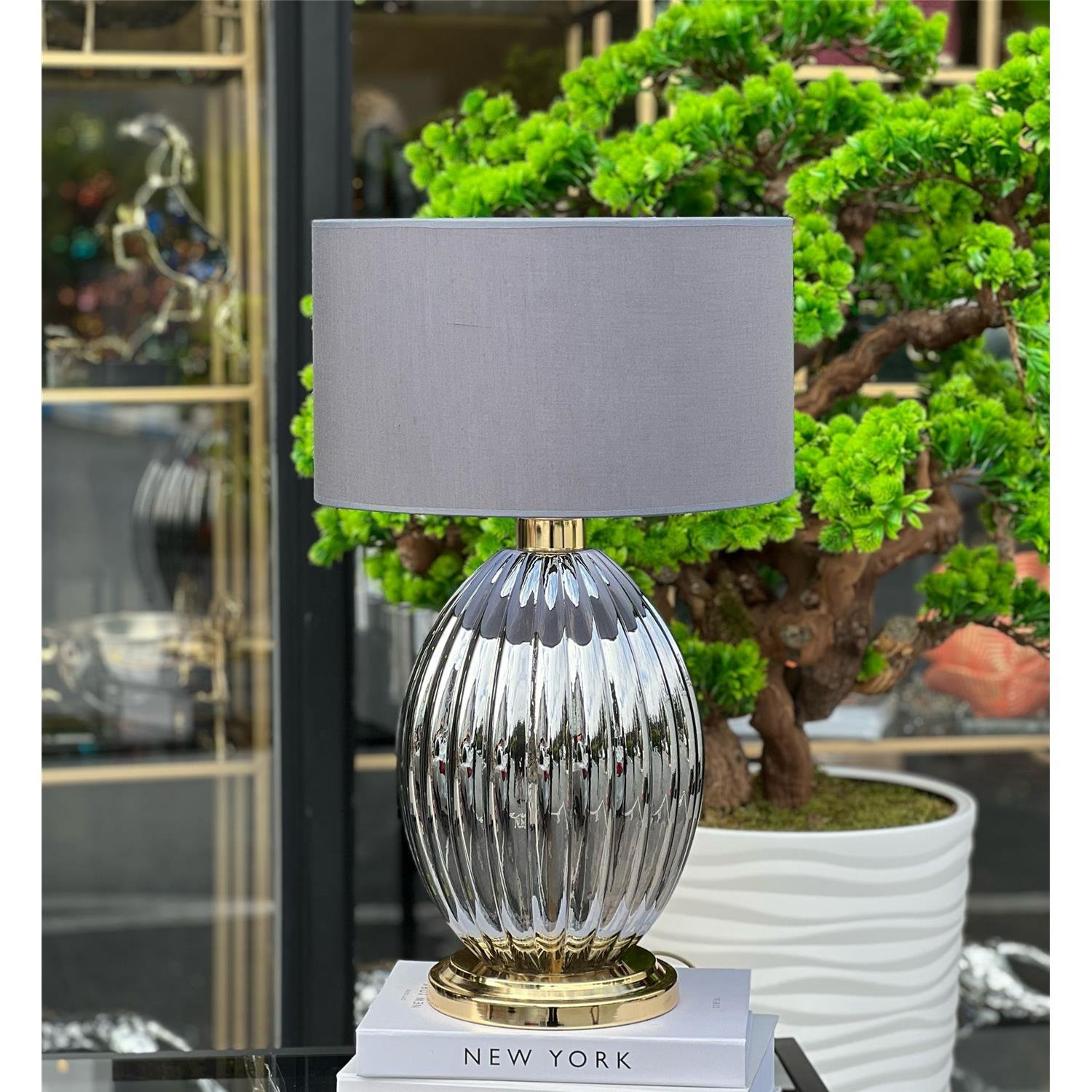 LÜKS XL DİLİM CAM ABAJUR ALTIN