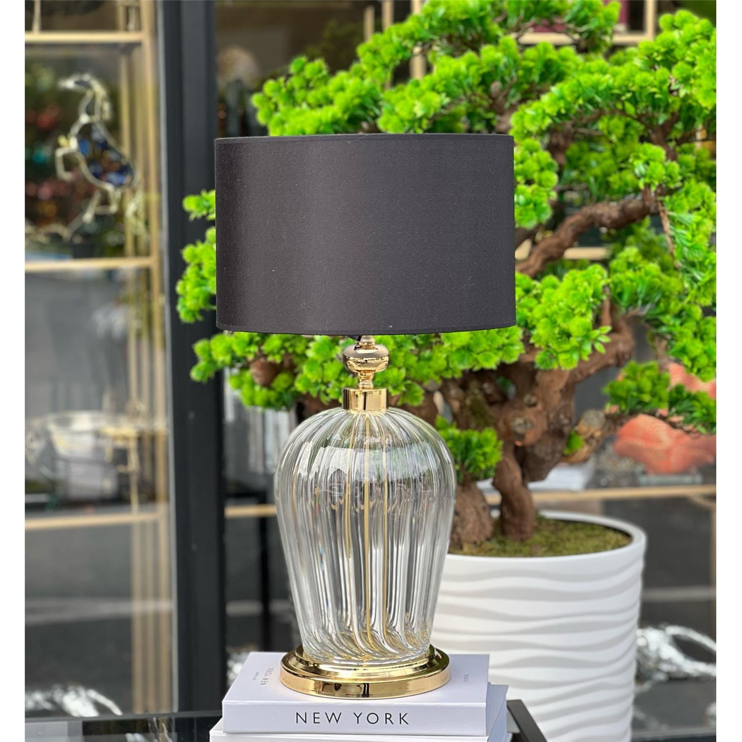 LÜKS TRİLLO CAM ABAJUR ALTIN