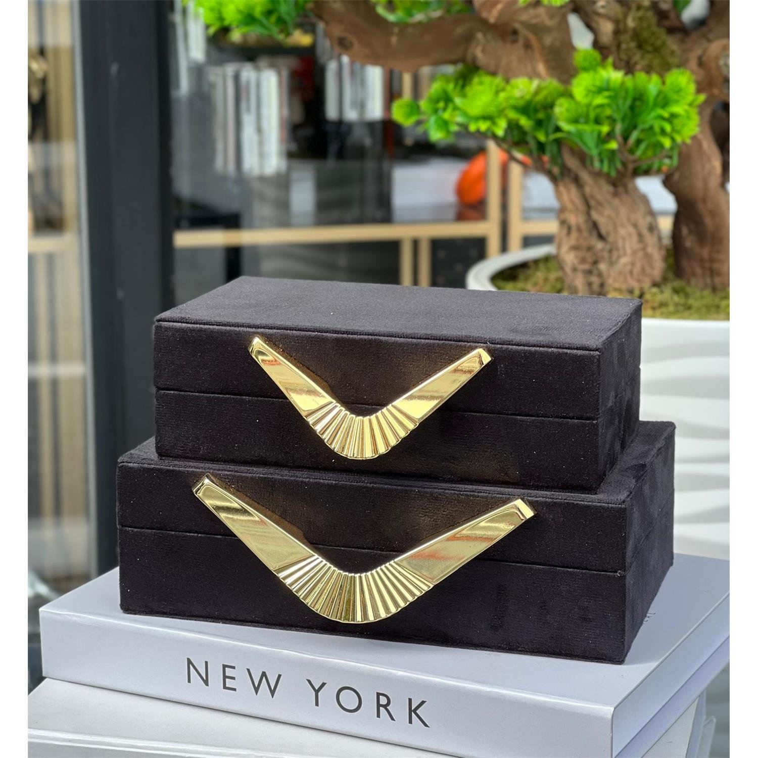 2 Lİ BUMERANG KUTU SİYAH ALTIN