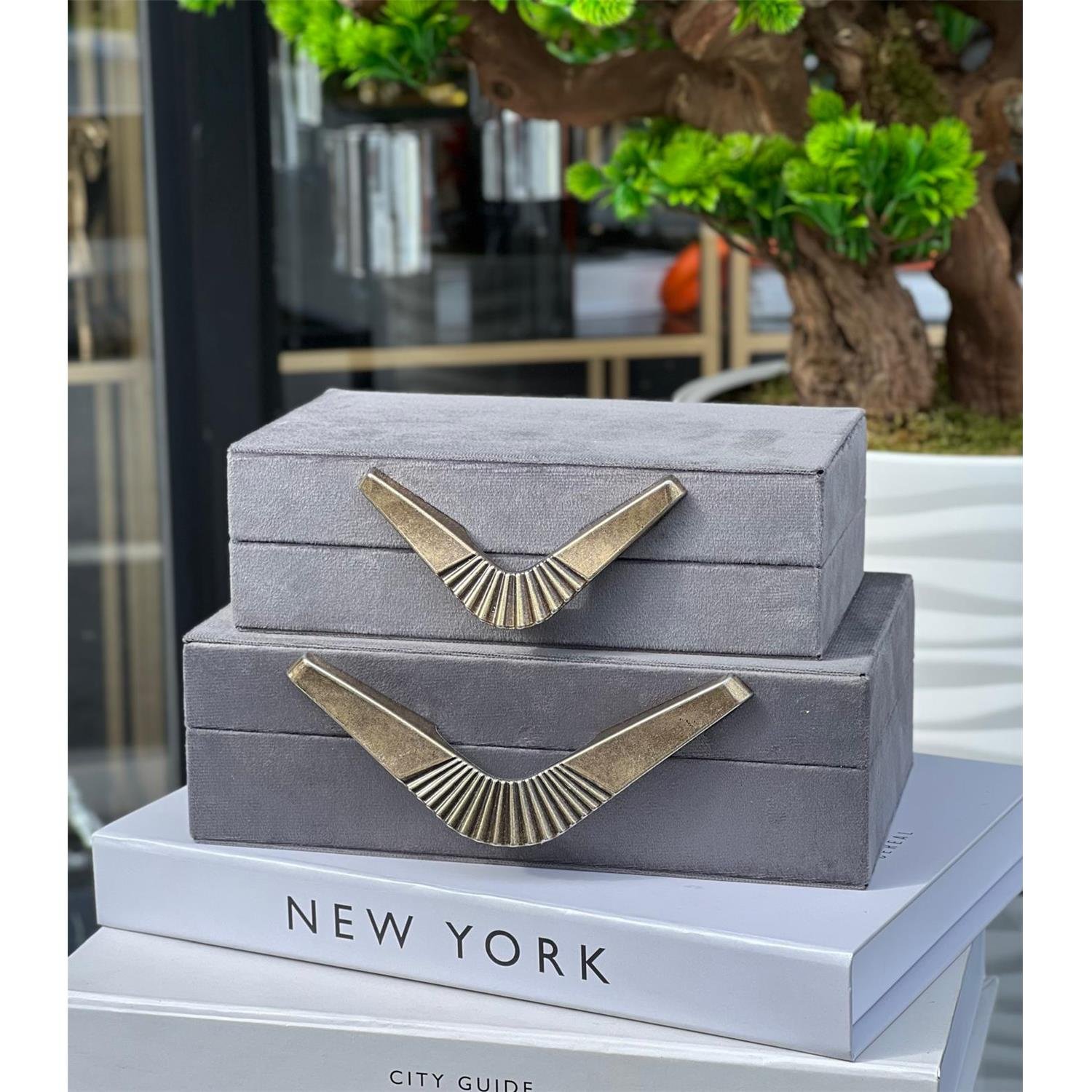 2 Lİ BUMERANG KUTU GRİ ESKİTME