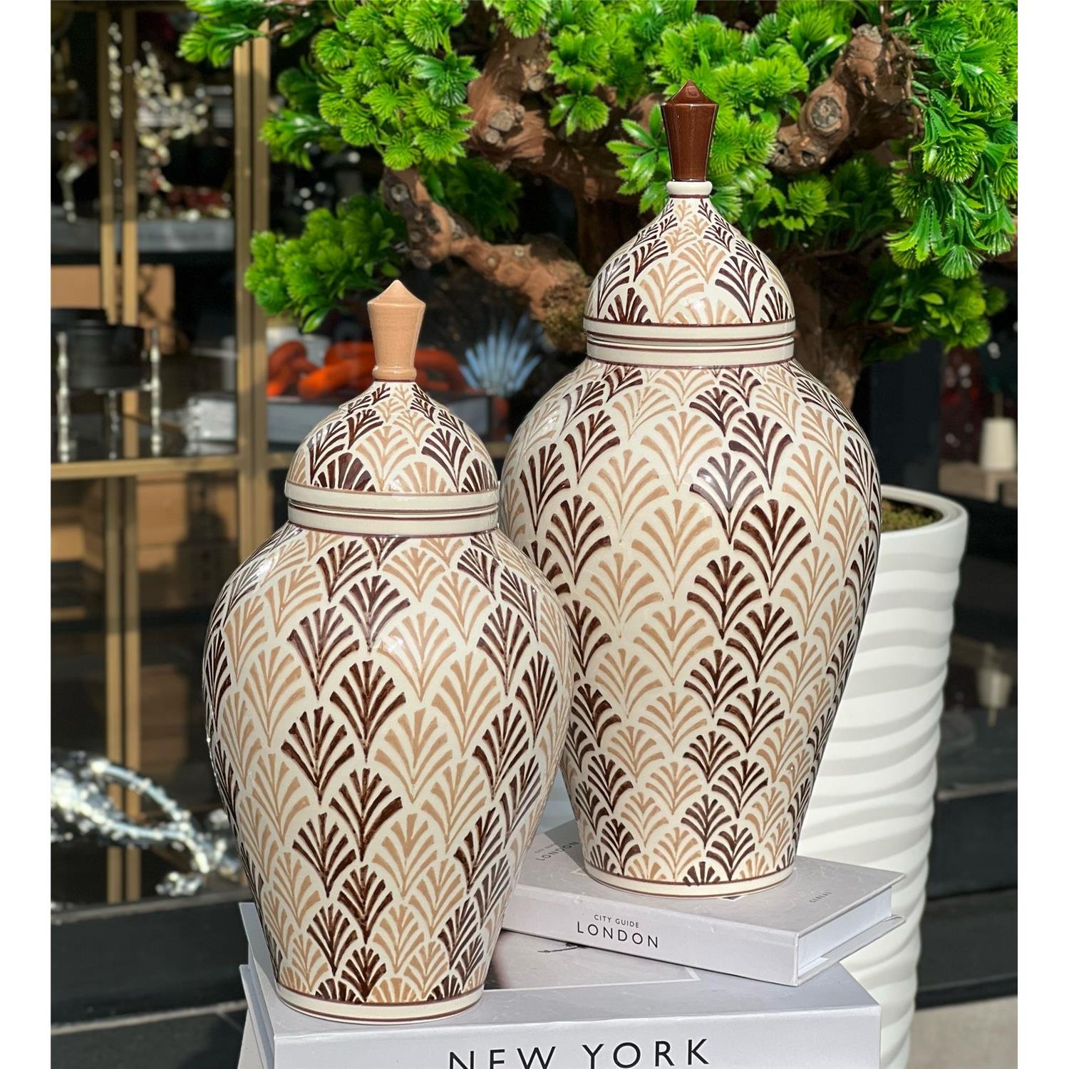 2 Lİ PALMİYE DESEN BÜYÜK KÜÇÜK ASİL KÜP