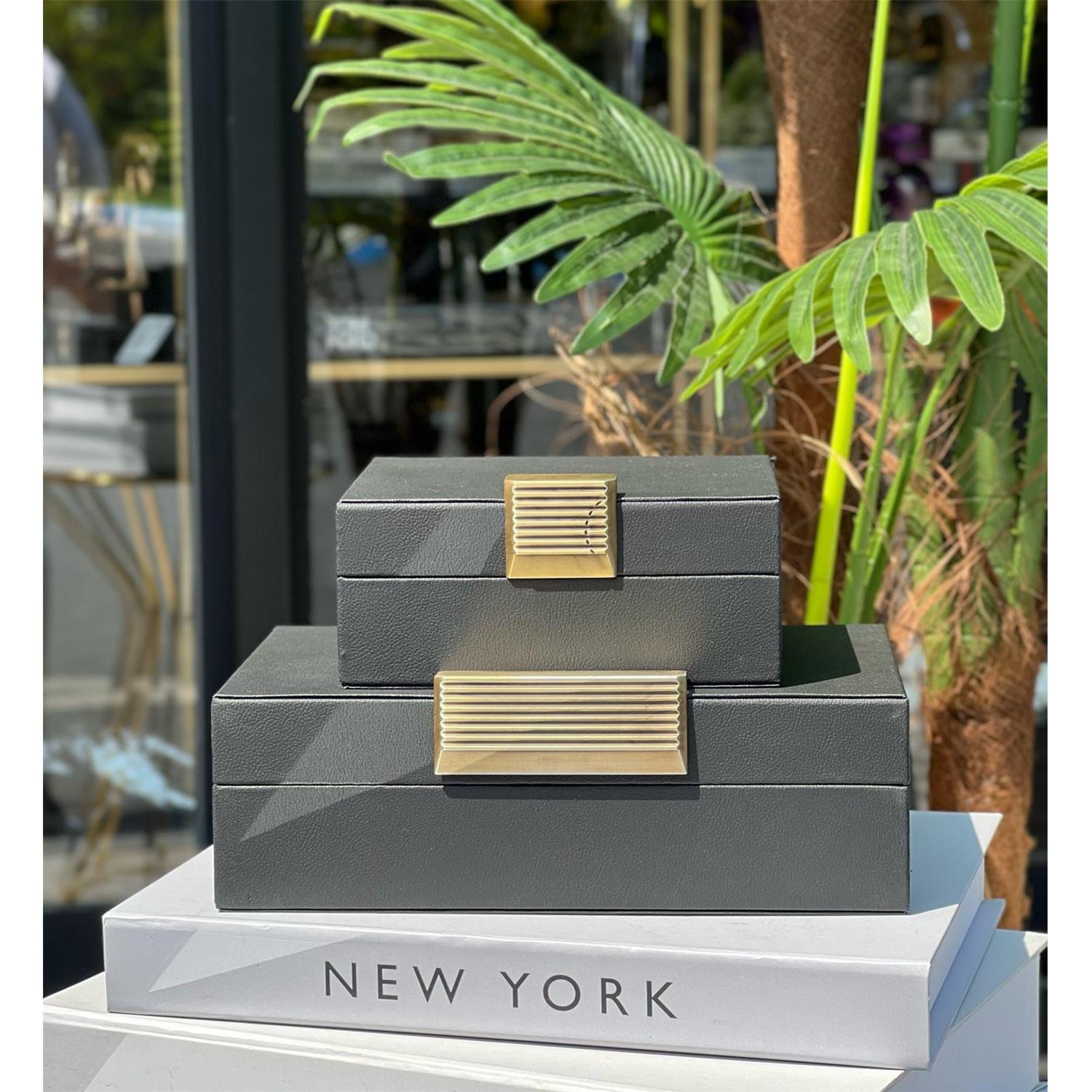 2 Lİ L LAZER SİYAH DERİ KUTU