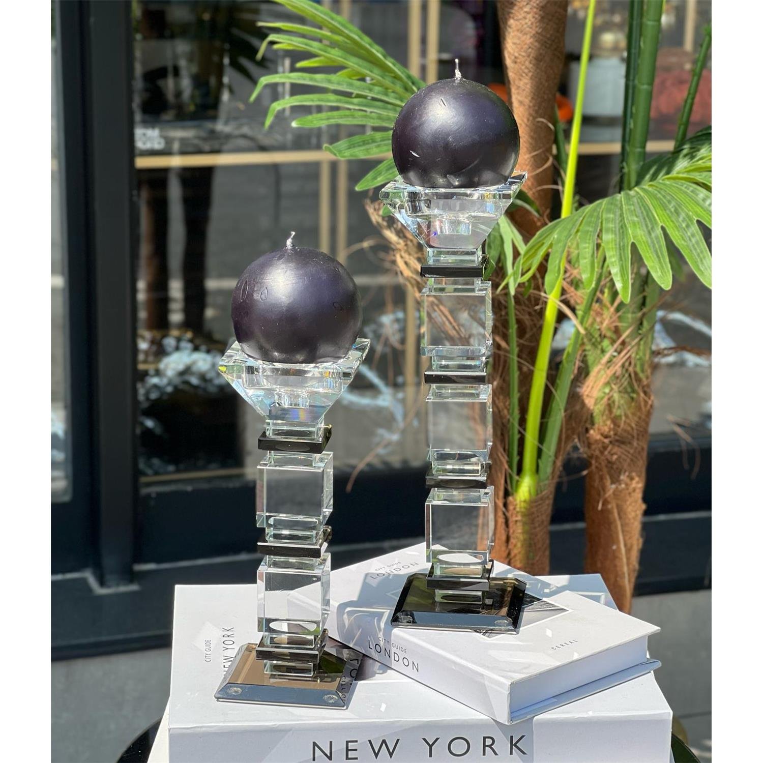 2 Lİ KRİSTAL MODERN ŞAMDAN KAHVE