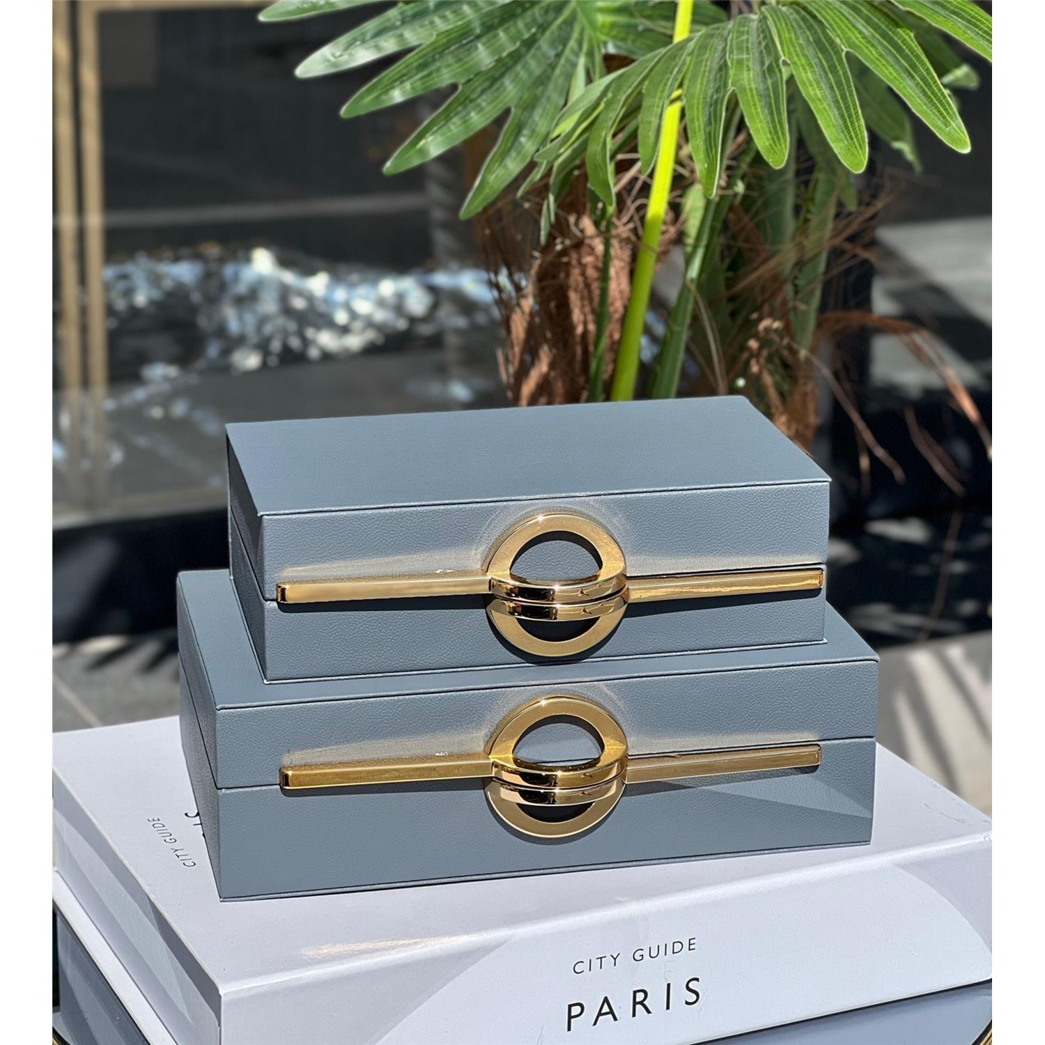 2 Lİ P MODEL DERİ KUTU GRİ