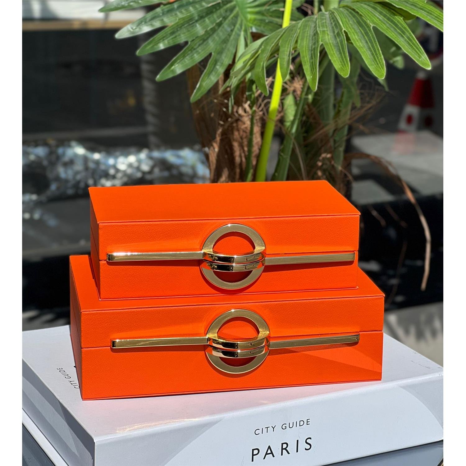 2 Lİ P MODEL DERİ KUTU TURUNCU