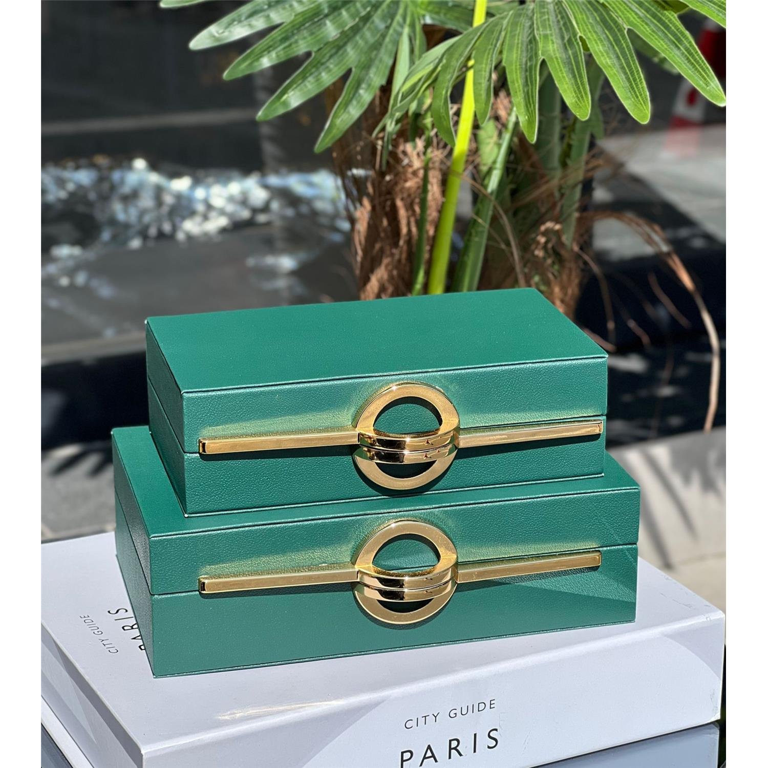 2 Lİ P MODEL DERİ KUTU YEŞİL