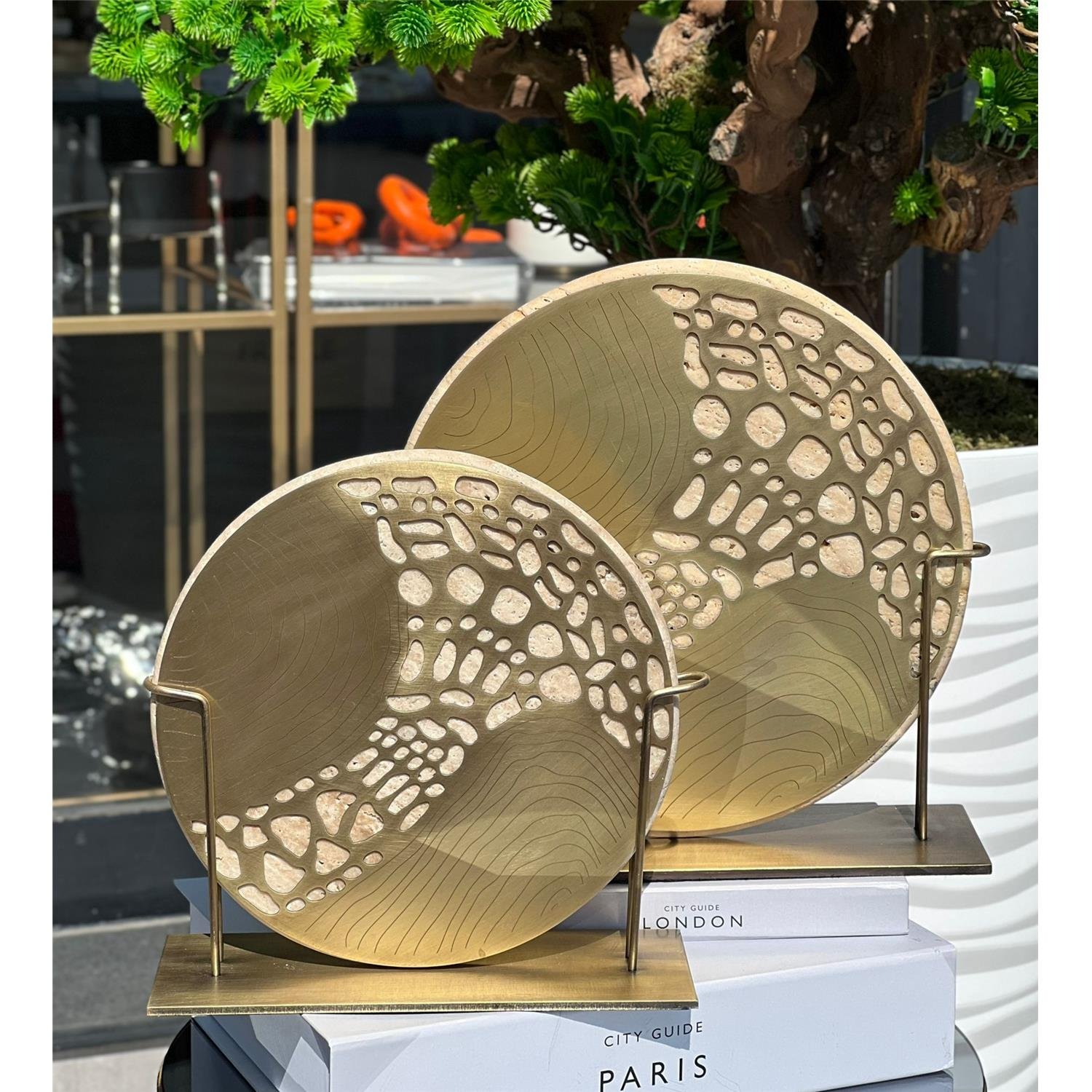 2 Lİ TRAVERTENLİ LAZER DİSK TAKIMI