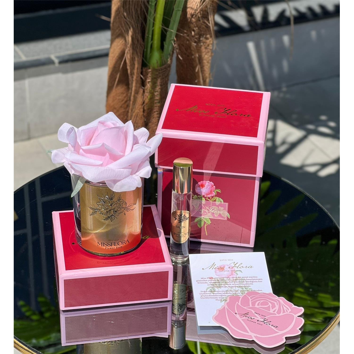 TEK GÜLLÜ ODA KOKUSU PEMBE ESKİTME