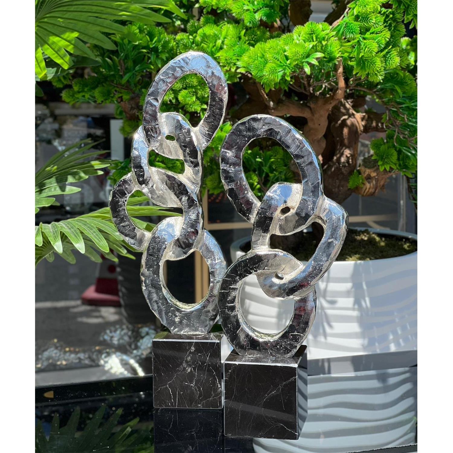 2 Lİ (40-50 CM) ZİNCİR DÖKÜM OBJE GÜMÜŞ