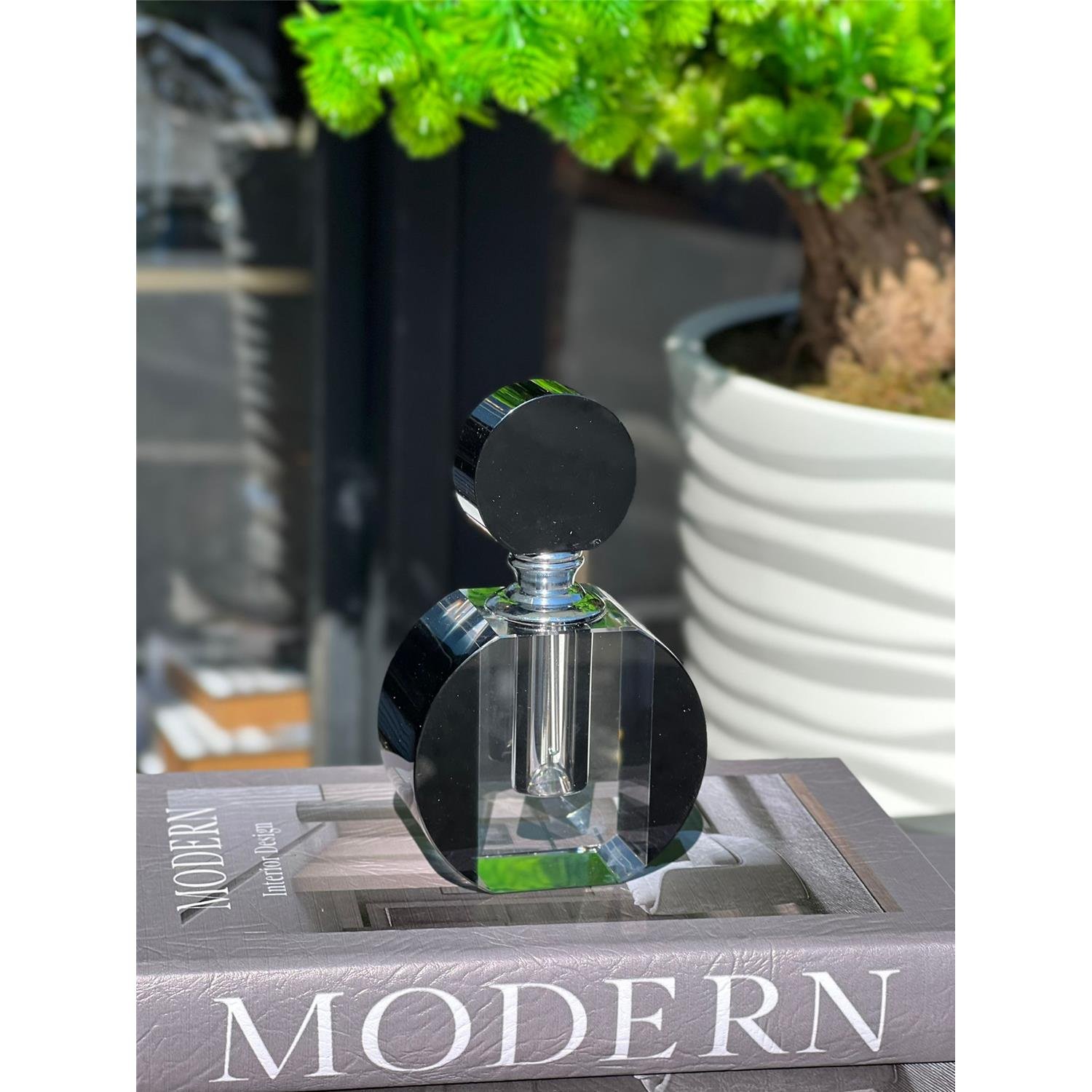 İTHAL KRİSTAL SİLİNDİR PARFÜM ŞİŞESİ BÜYÜK