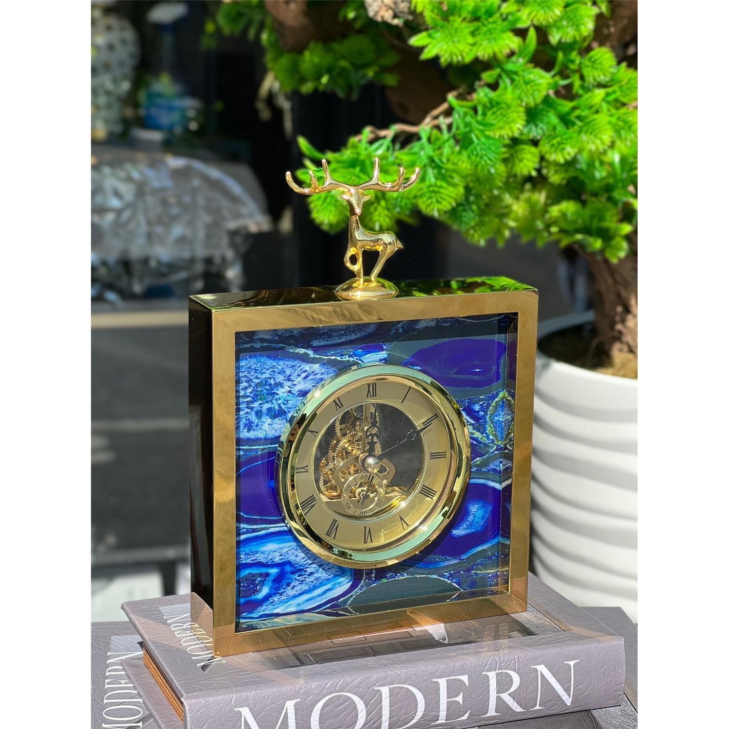 İTHAL PİRİNÇ KARE BLUE SAAT