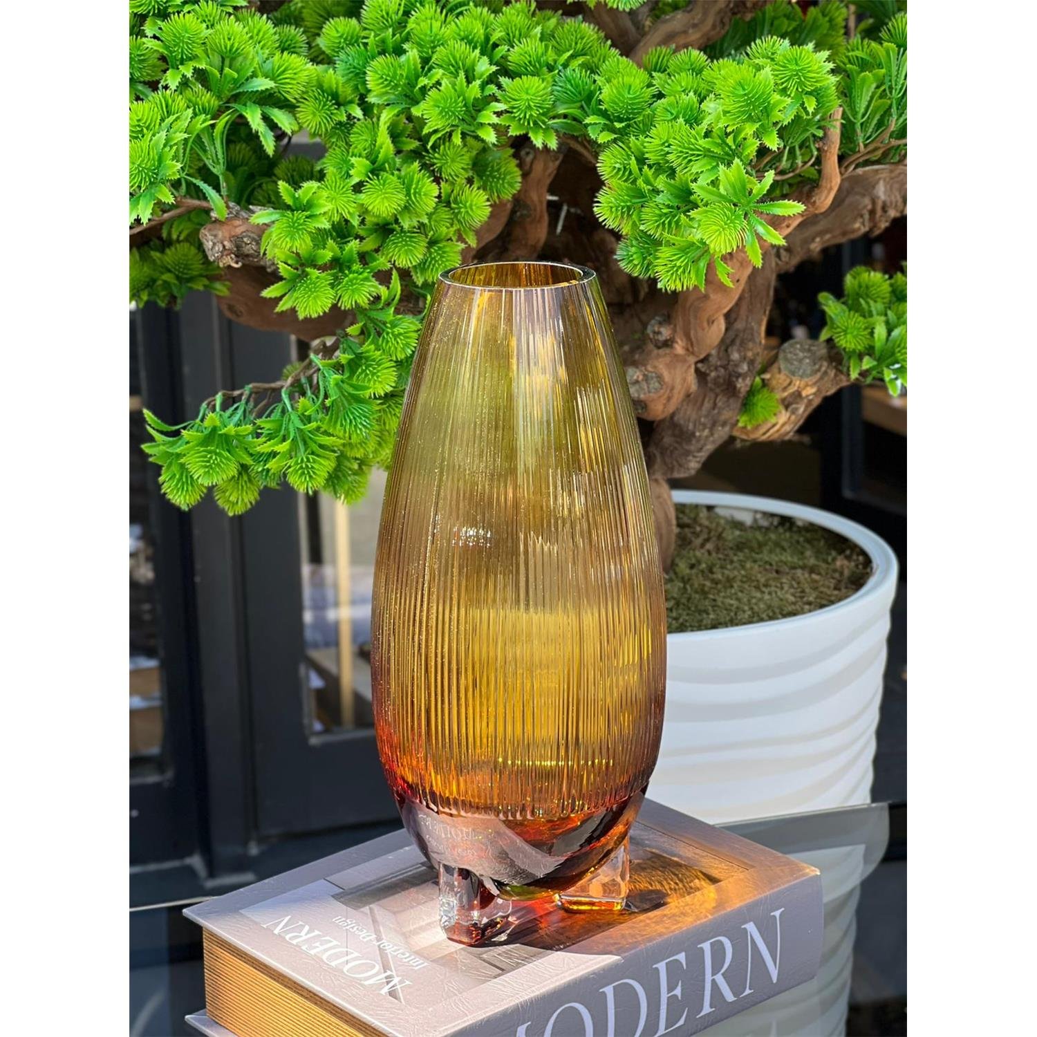 İTHAL LUCEN CAM VAZO BÜYÜK