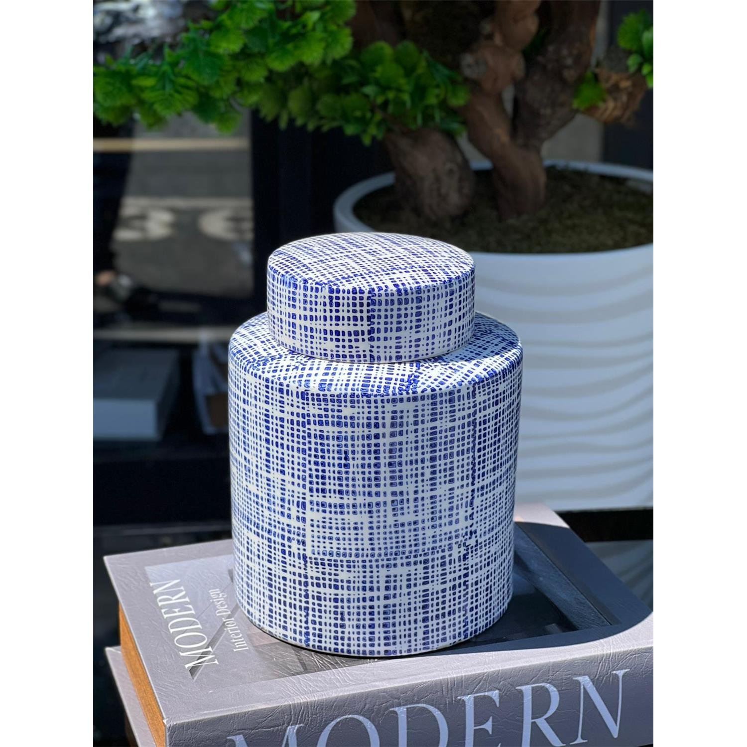 İTHAL BLUE STRİVİA SERAMİK VAZO KÜÇÜK