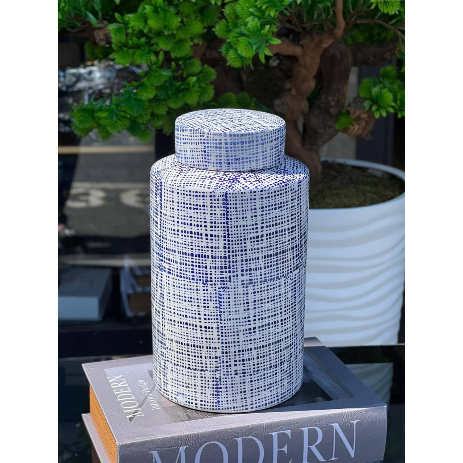 İTHAL BLUE STRİVİA SERAMİK VAZO ORTA