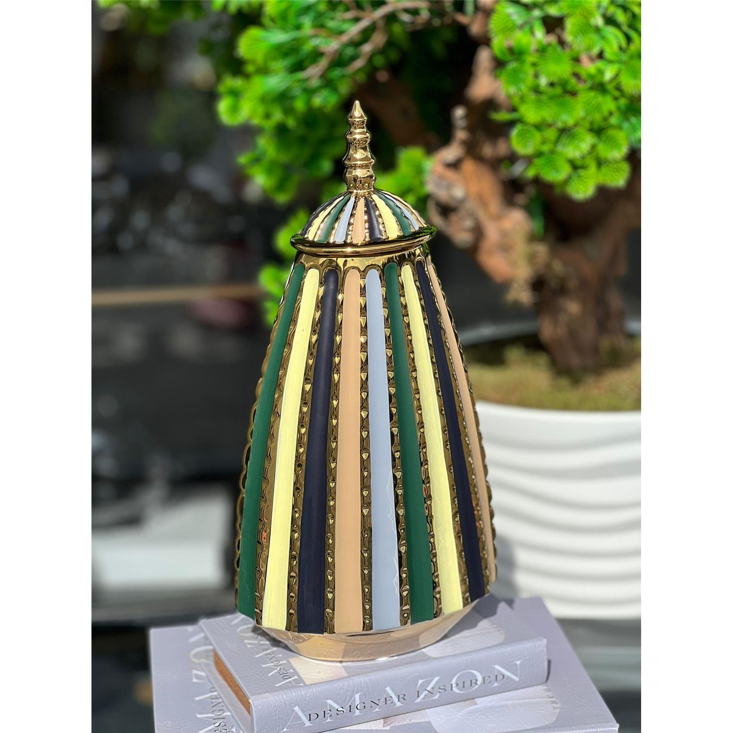 İTHAL TRIANGLE SERAMİK VAZO BÜYÜK