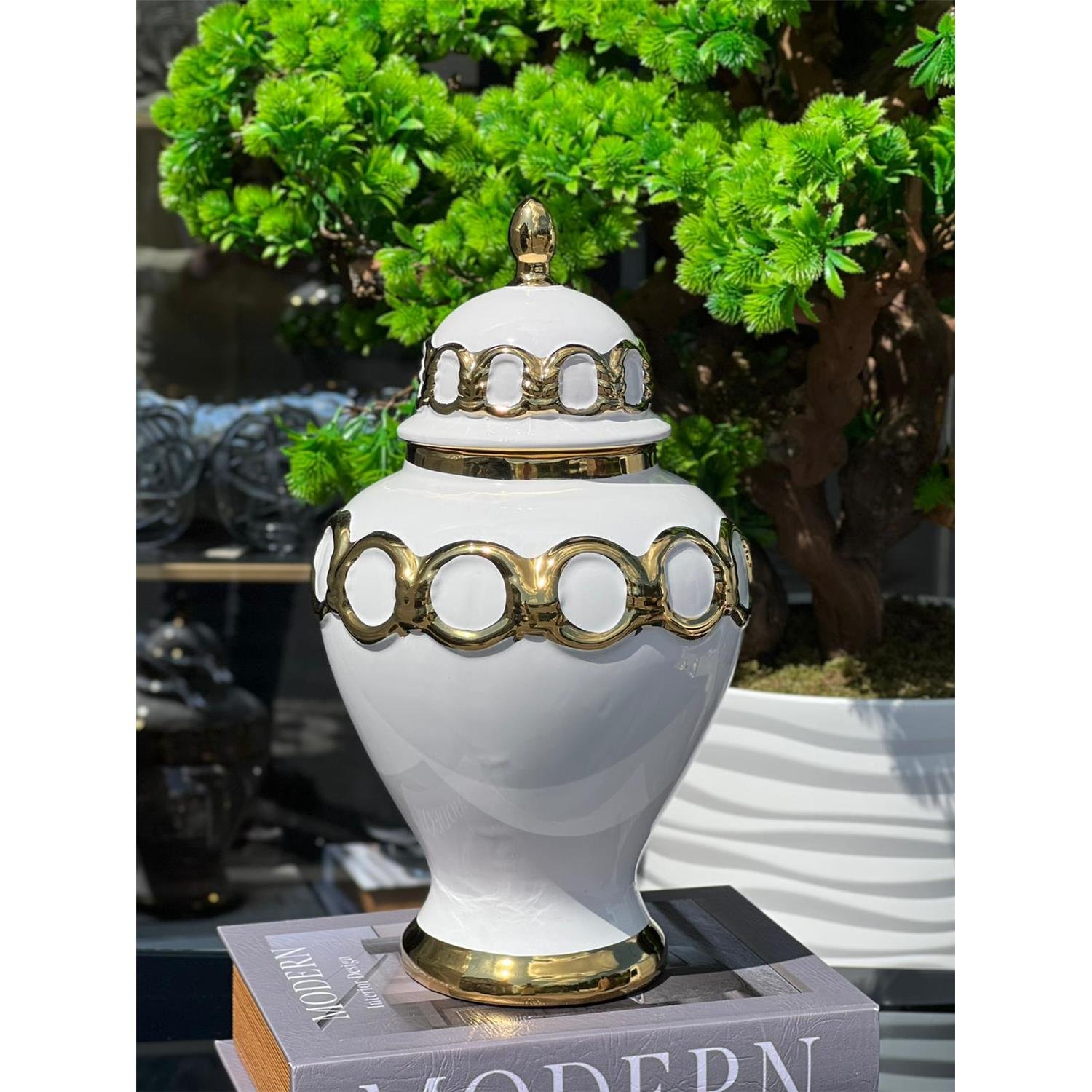 İTHAL CHAIN DESEN SERAMİK KÜP BÜYÜK