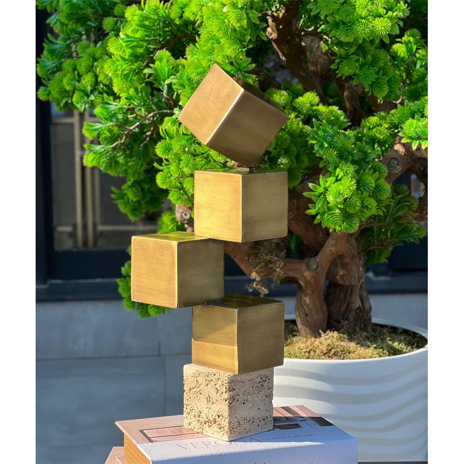 ÇOKLU KÜP DEKOR TRAVERTEN ESKİTME