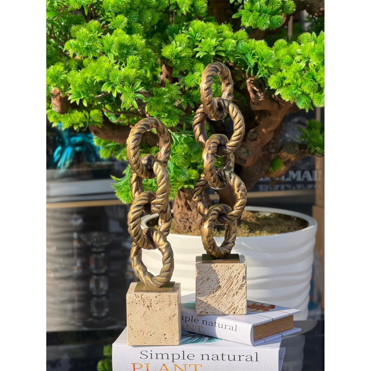 2 Lİ DİK ZİNCİR DEKOR ESKİTME