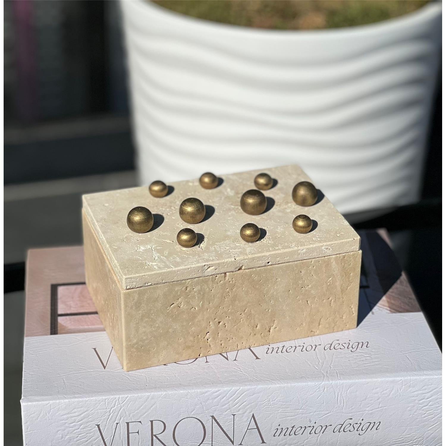 TRAVERTEN 13X18 CM TOPLU KAPAKLI KUTU