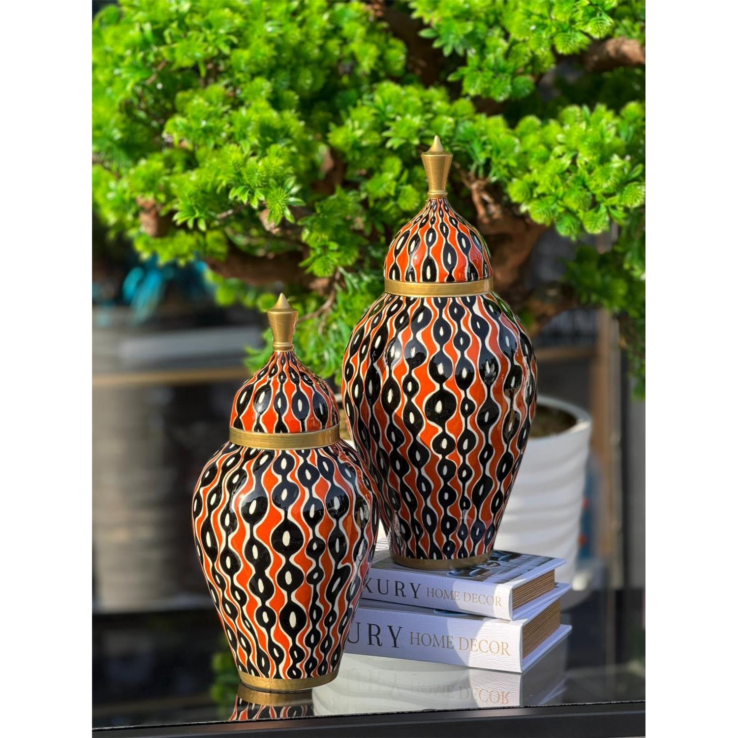 2 Lİ DİK ZİNCİR DESEN TURUNCU BÜYÜK KÜÇÜK ASİL KÜP