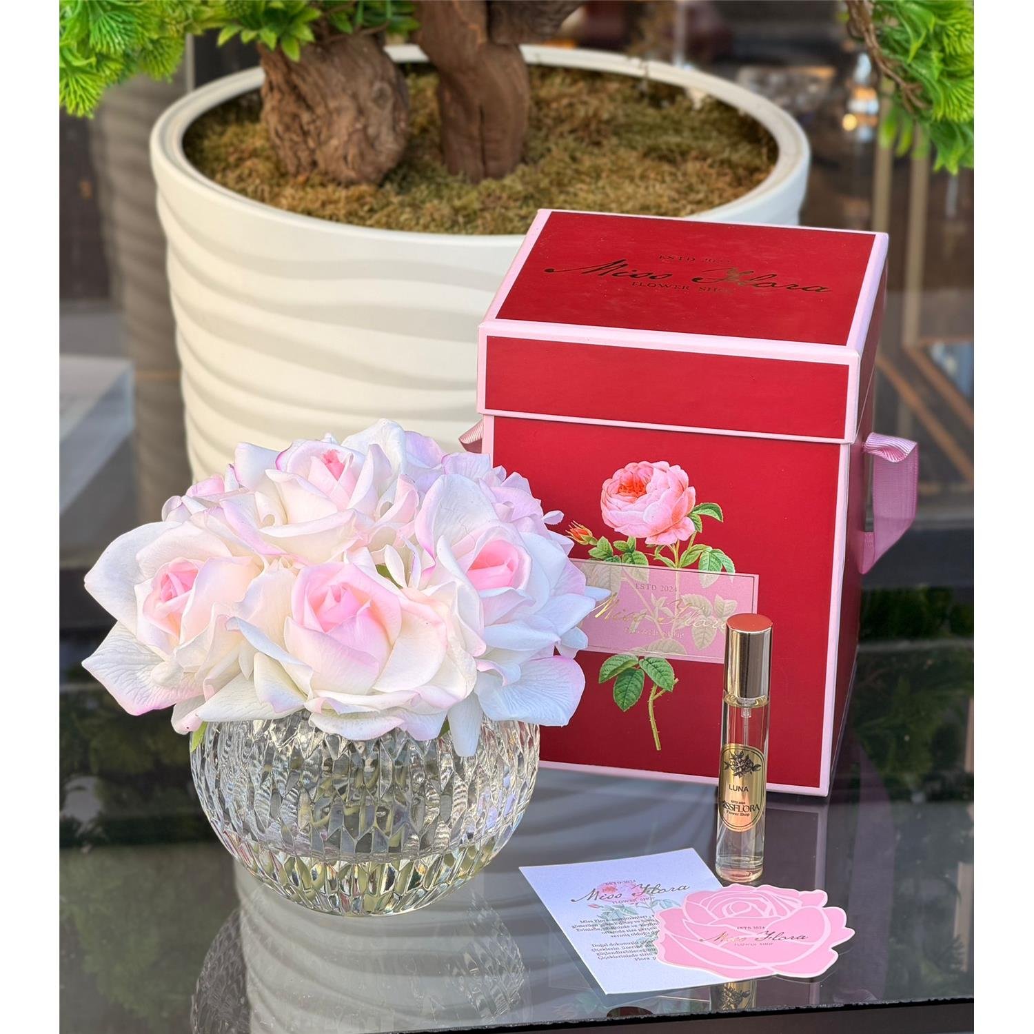 8 GÜLLÜ KESME CAM ODA KOKUSU ALLIKLI